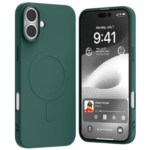 Mercury Semi-Silicon MagSafe iPhone 16 Plus (6.7), GREEN / ZIELONY