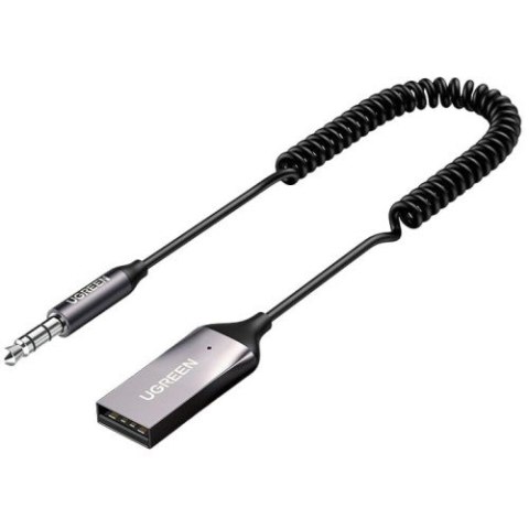 Ugreen odbiornik dźwięku Bluetooth 5.3 kabel USB adapter audio AUX jack czarny