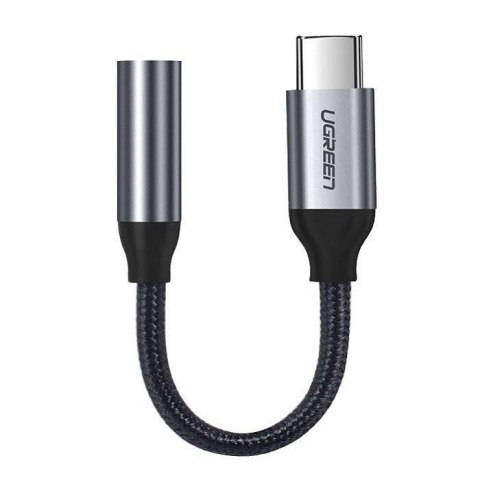 Ugreen przejściówka do słuchawek z 3,5mm mini jack na USB Typ C 10 cm szary