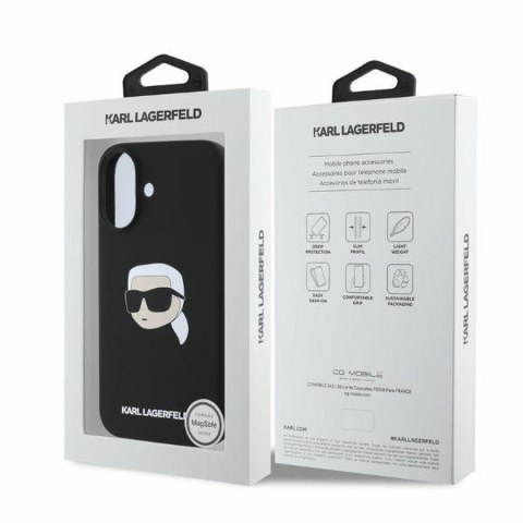 KARL LAGERFELD IPHONE 16 KARL HEAD PRINT MAGSAFE KLHMP16SSKHPPLK BLACK