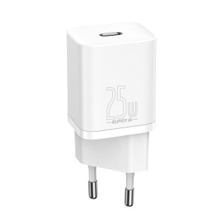 Ładowarka sieciowa BASEUS SUPER SI QC 1C 25W + KABEL USB-C/USB-C 1M BIAŁA/WHITE