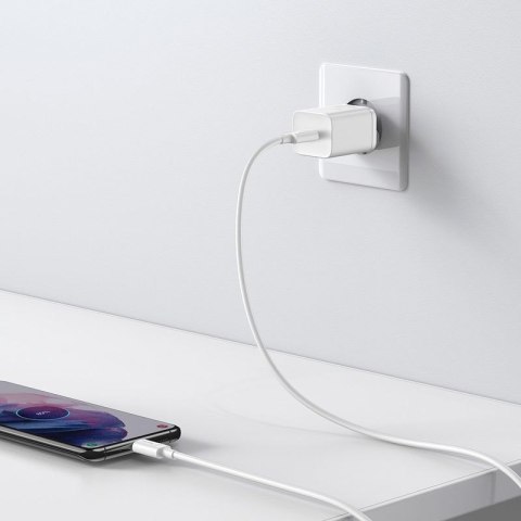 Ładowarka sieciowa BASEUS SUPER SI QC 1C 25W + KABEL USB-C/USB-C 1M BIAŁA/WHITE