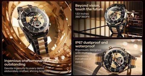 SMARTWATCH REMAX WATCH17 BLACK/GOLD