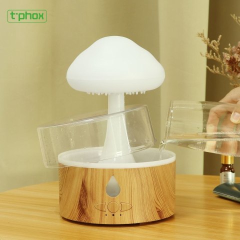 NAWILŻACZ/DYFUZOR T-PHOX Z LAMPKĄ CHMURA DESZCZOWA WHITE