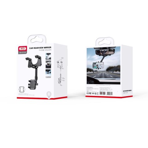 XO UCHWYT SAMOCHODOWY C115 NA WSTECZNE LUSTERKO CZARNY